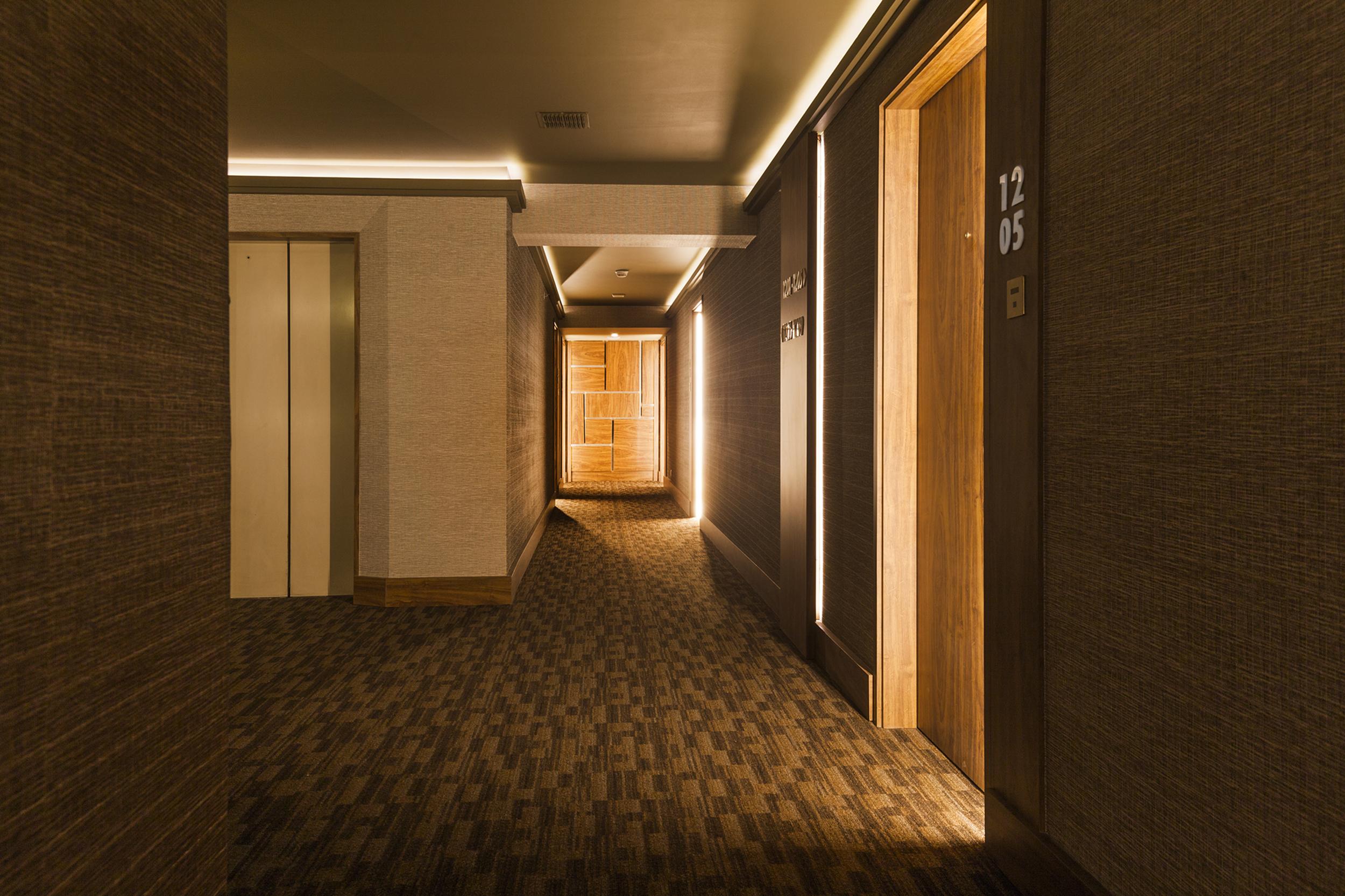 호텔 리갈 퍼시픽 산티아고 외부 사진 A corridor in a hotel